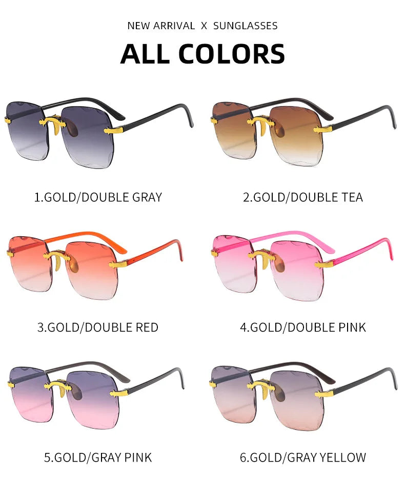 Rimless Square Sunglasses