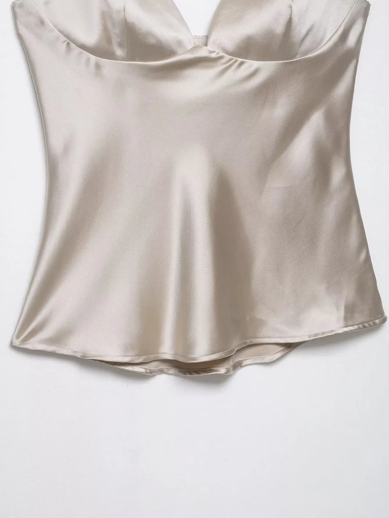 2026 New Summer Satin Textured Black Sling Tops Women Elegant V-neck Backless Tops Shirt Women Sexy Tops Club Party Tanks