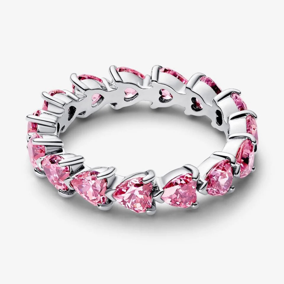 2026 New 925 Silver Love Double Layer Rose Wrong Circle Princess Noble Bow Crown Ring Exquisite DIY Charm Jewelry Gift
