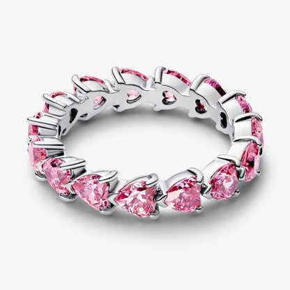 2026 New 925 Silver Love Double Layer Rose Wrong Circle Princess Noble Bow Crown Ring Exquisite DIY Charm Jewelry Gift