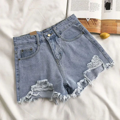 Ripped High Waist Short