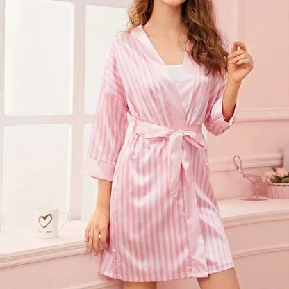 Pink Silk Robe
