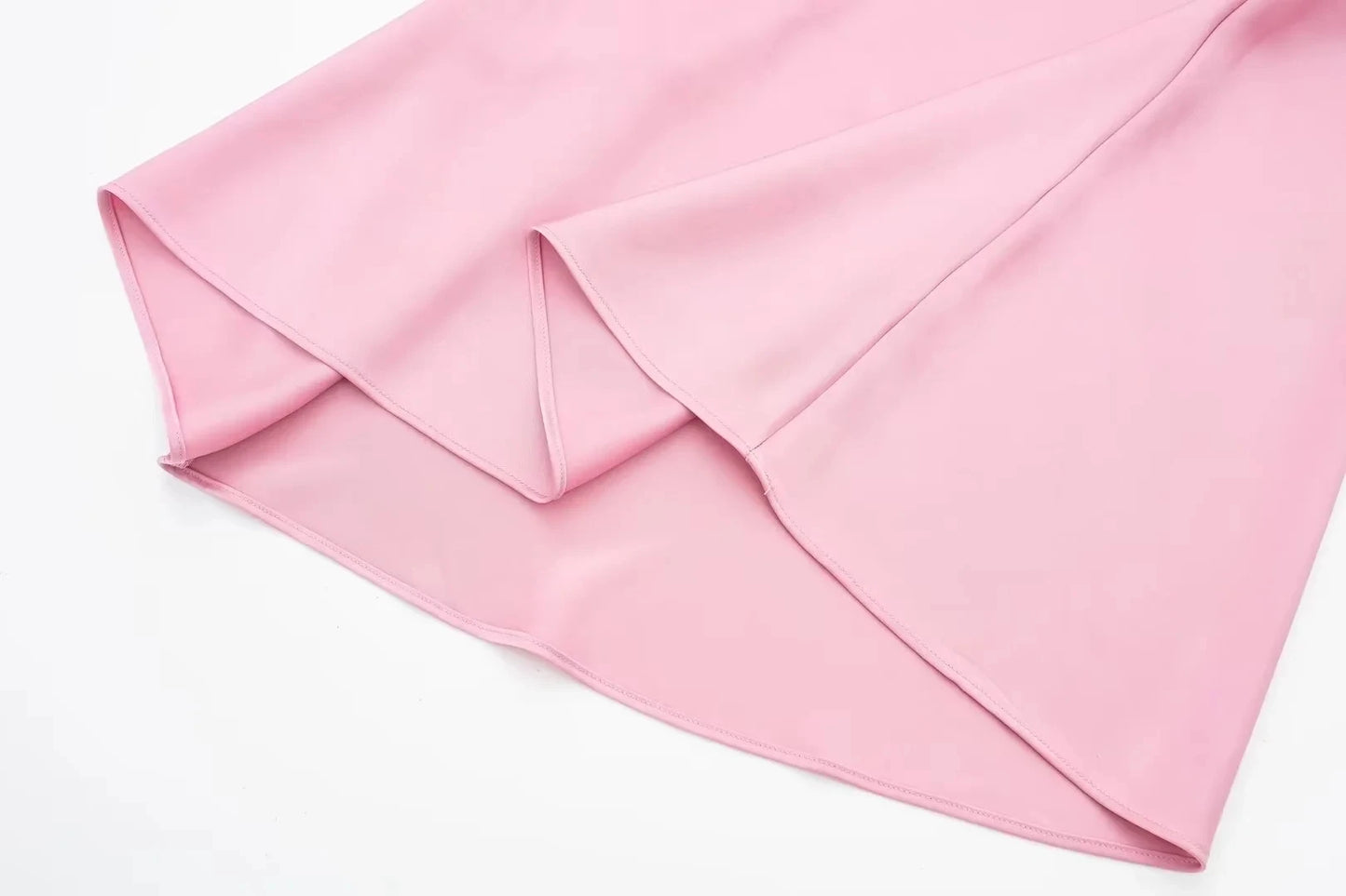 HH 2024 Y2K Casual Women Long Skirt Spring Elastic High Waisted A-Line Casual Female Satin Skirts High Street Lady Skirts