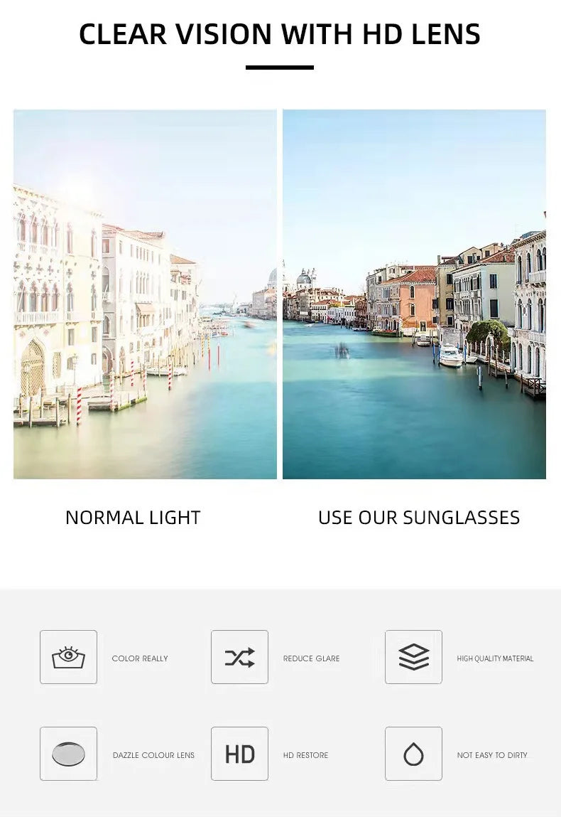 Rimless Square Sunglasses