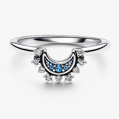 2026 New 925 Silver Love Double Layer Rose Wrong Circle Princess Noble Bow Crown Ring Exquisite DIY Charm Jewelry Gift