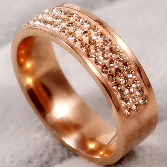 Square Zircon Stainless Steel Couple Ring For Women and Men Romantic Engagement Wedding Party Jewelry Female