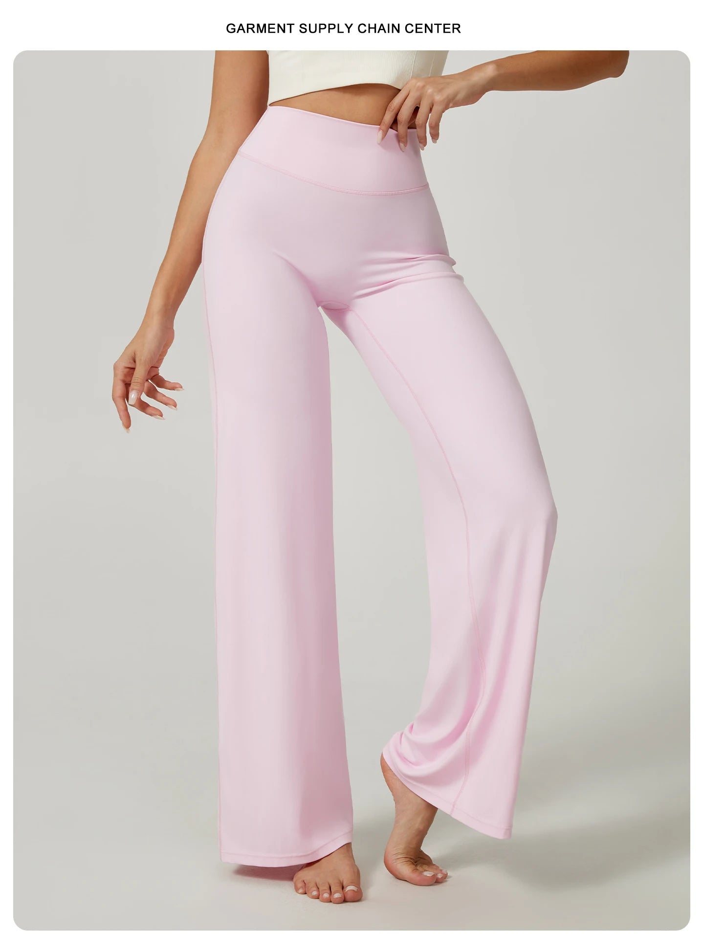 Women High Waist Wide Leg Yoga Pants Loose Flare Leggings Tummy Control Straight Workout Trousers Casual Lounge Pants Fitness