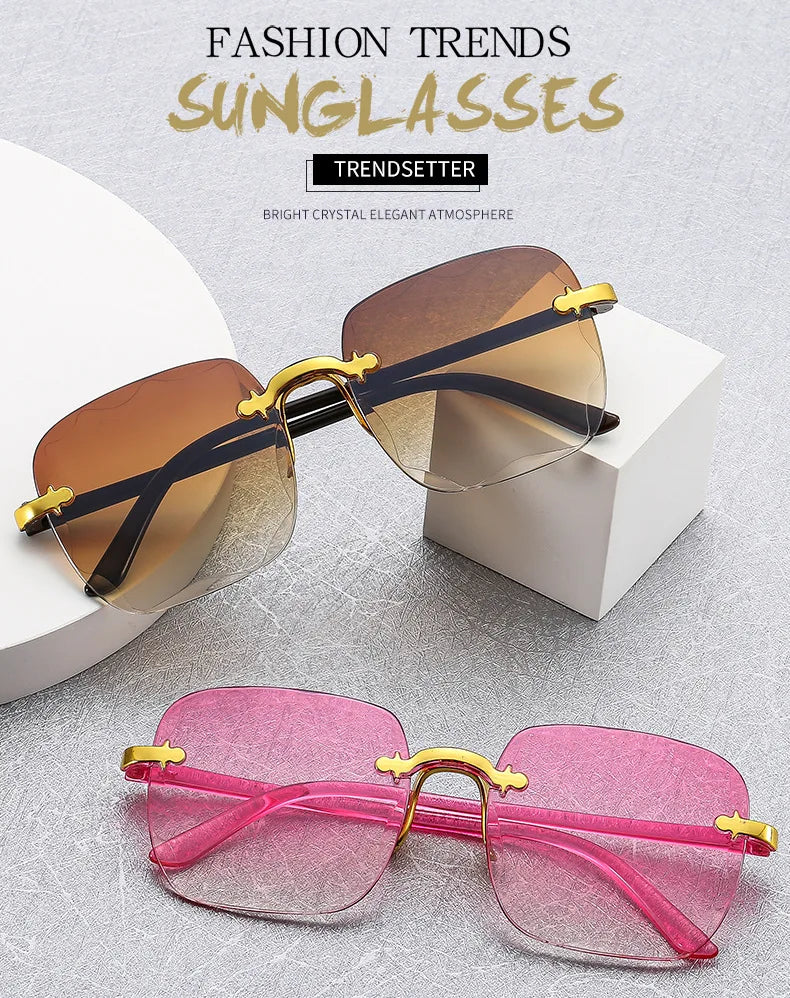 Rimless Square Sunglasses