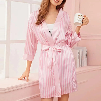 Pink Silk Robe