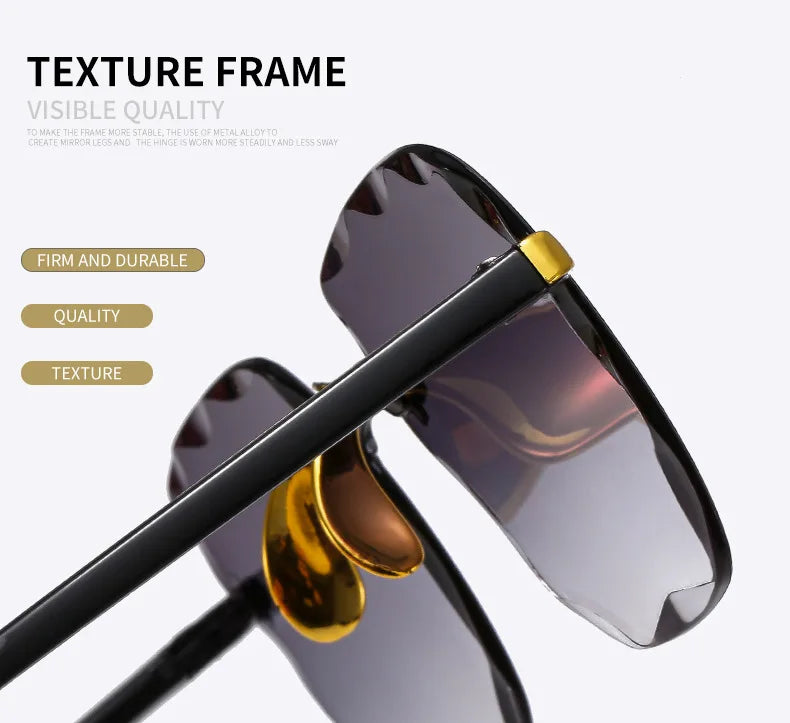 Rimless Square Sunglasses