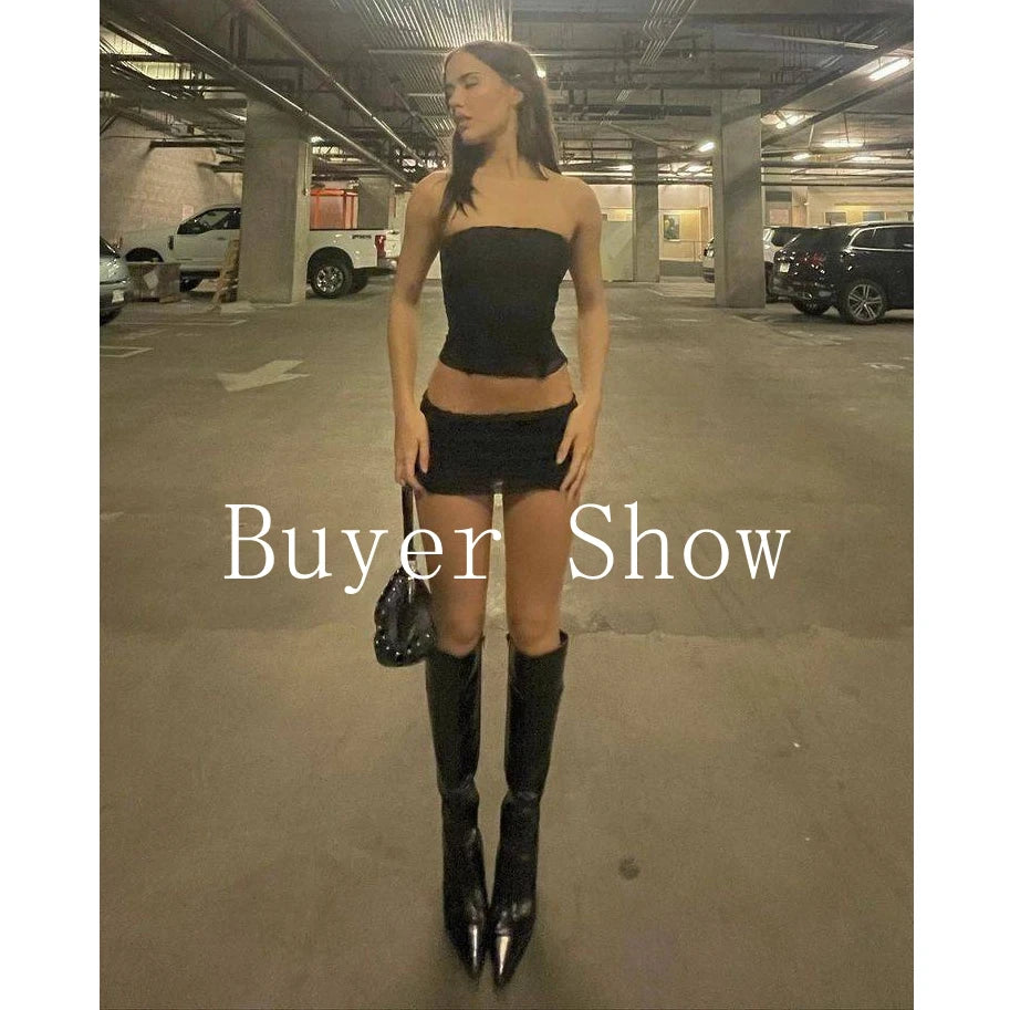 ORCHA LISA Winter Shoes Women Stilettos Thin Heels Over The Knee Boots Pointed Toe Stretched Zipper Thigh high Booties US15