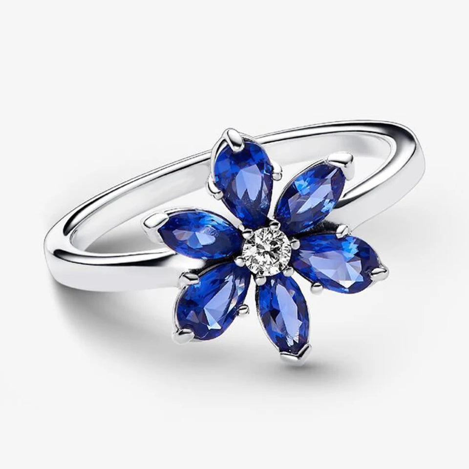 2026 New 925 Silver Love Double Layer Rose Wrong Circle Princess Noble Bow Crown Ring Exquisite DIY Charm Jewelry Gift