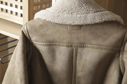 Motorcycle  Faux Shearling Sheepskin Leather Jackets