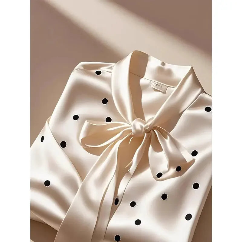 Satin Polka Dot Print Shirt