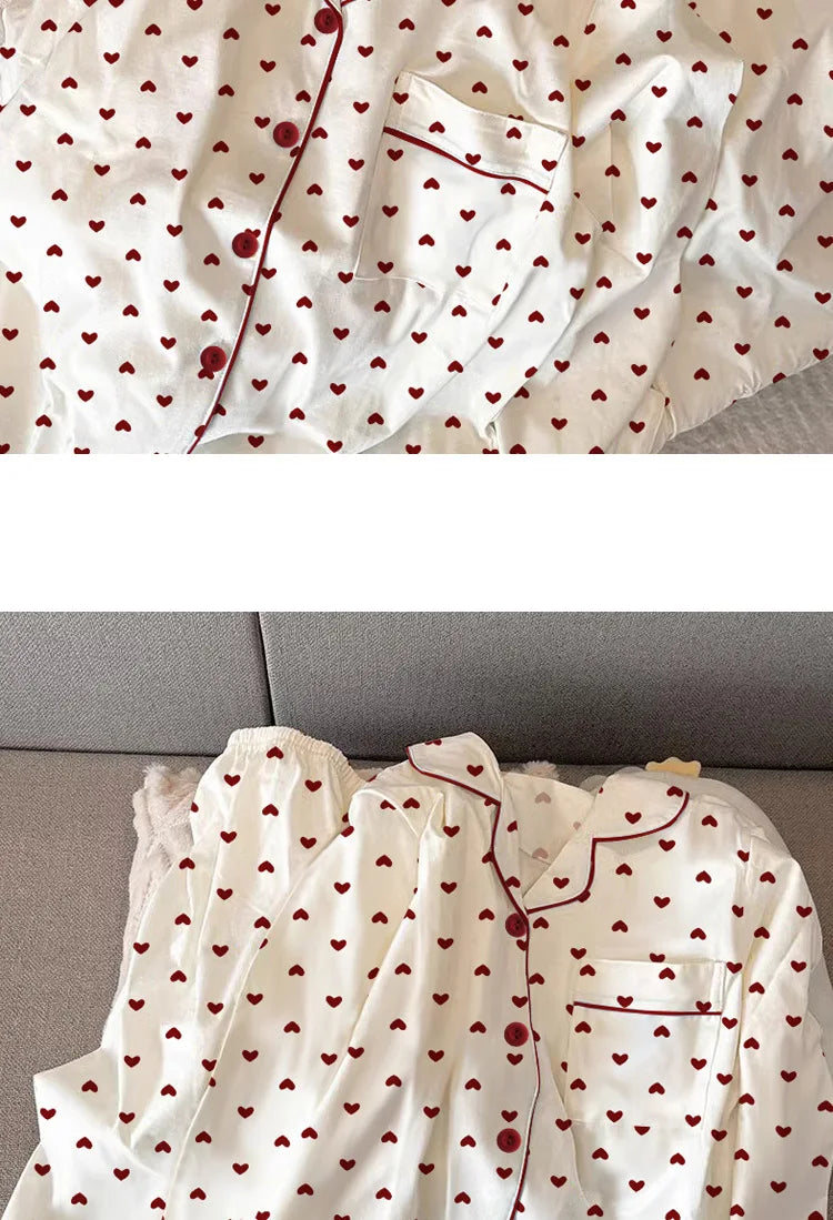 Heart Pajamas  Set