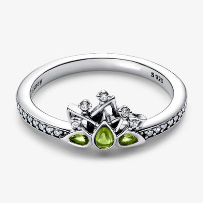 2026 New 925 Silver Love Double Layer Rose Wrong Circle Princess Noble Bow Crown Ring Exquisite DIY Charm Jewelry Gift