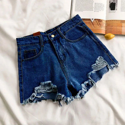 Ripped High Waist Short