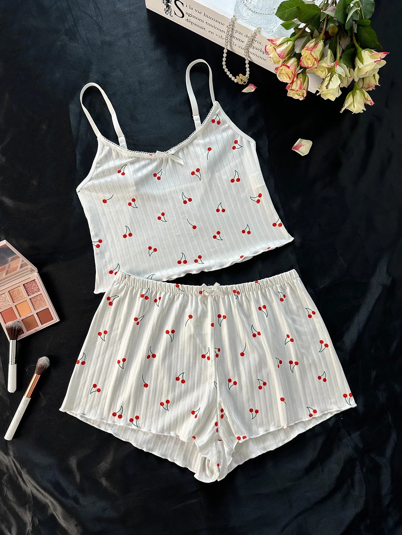 Cherry Top and Shorts Set