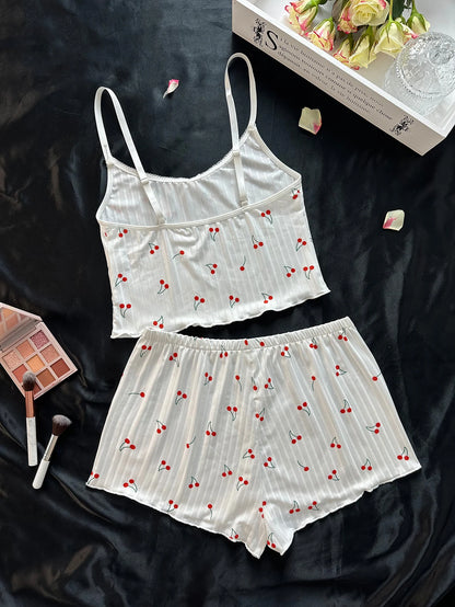 Cherry Top and Shorts Set