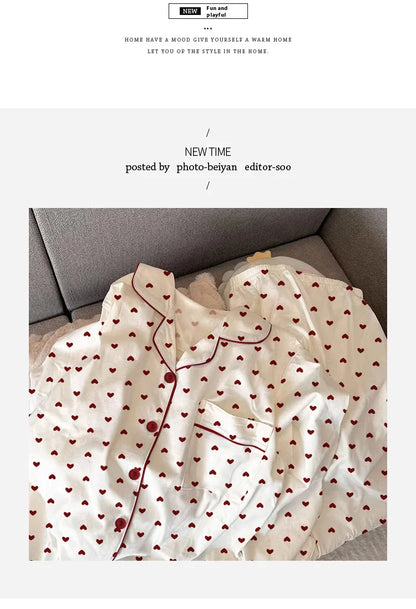 Heart Pajamas  Set