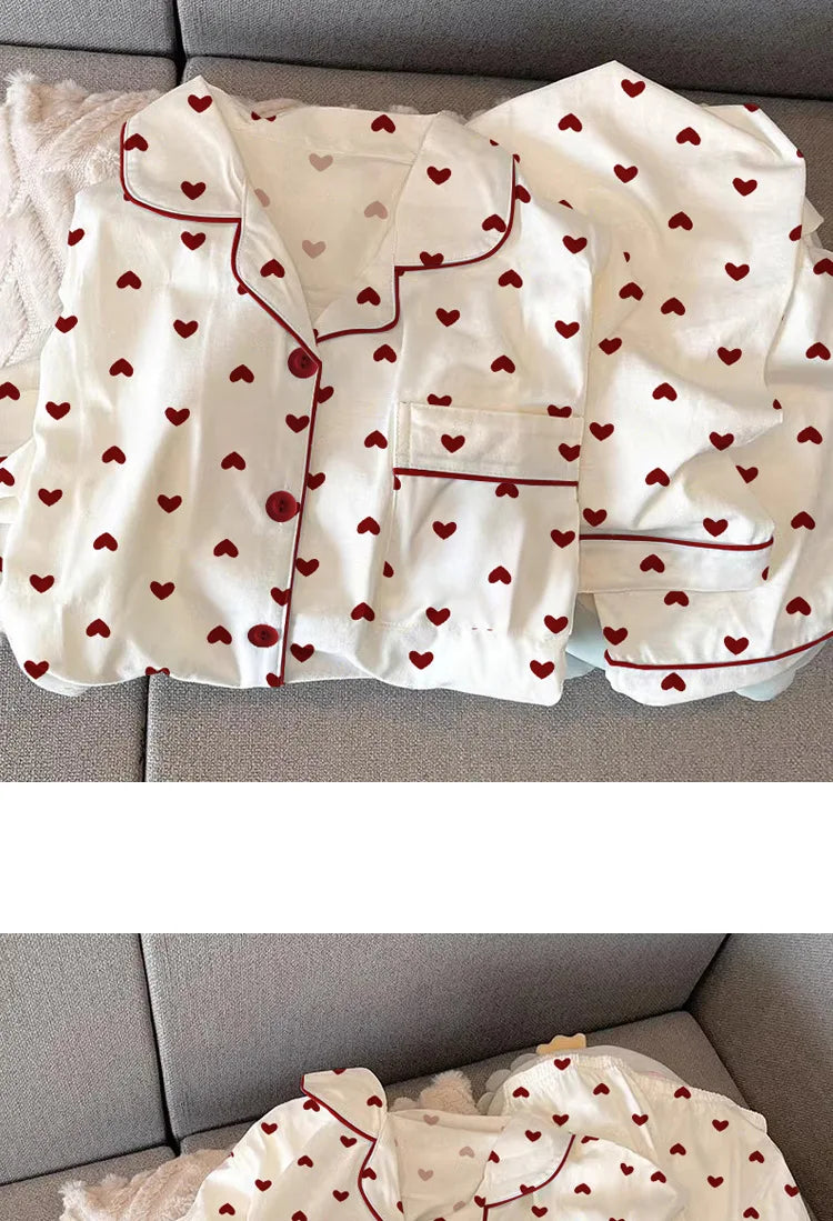 Heart Pajamas  Set