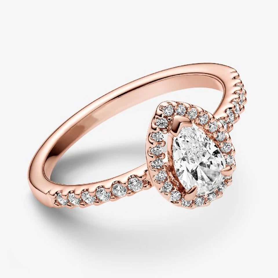 2026 New 925 Silver Love Double Layer Rose Wrong Circle Princess Noble Bow Crown Ring Exquisite DIY Charm Jewelry Gift