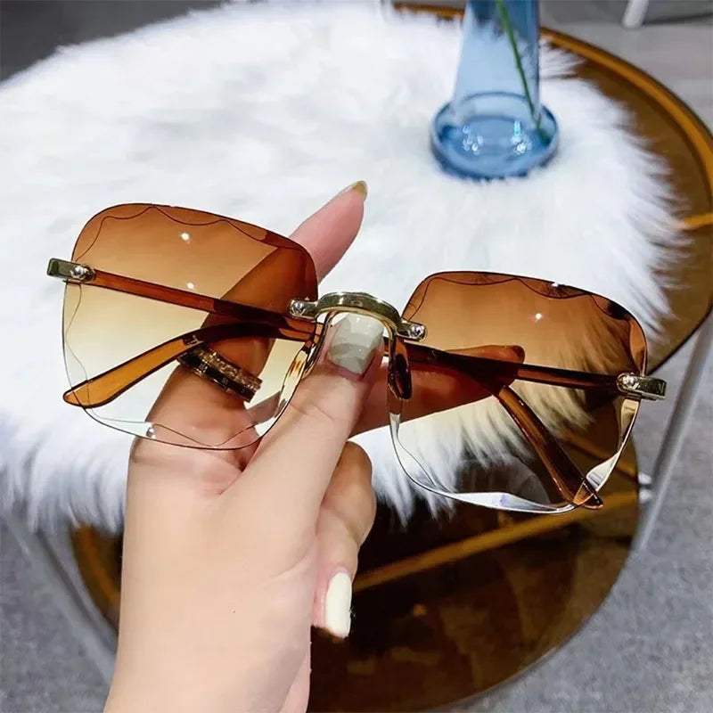 Rimless Square Sunglasses