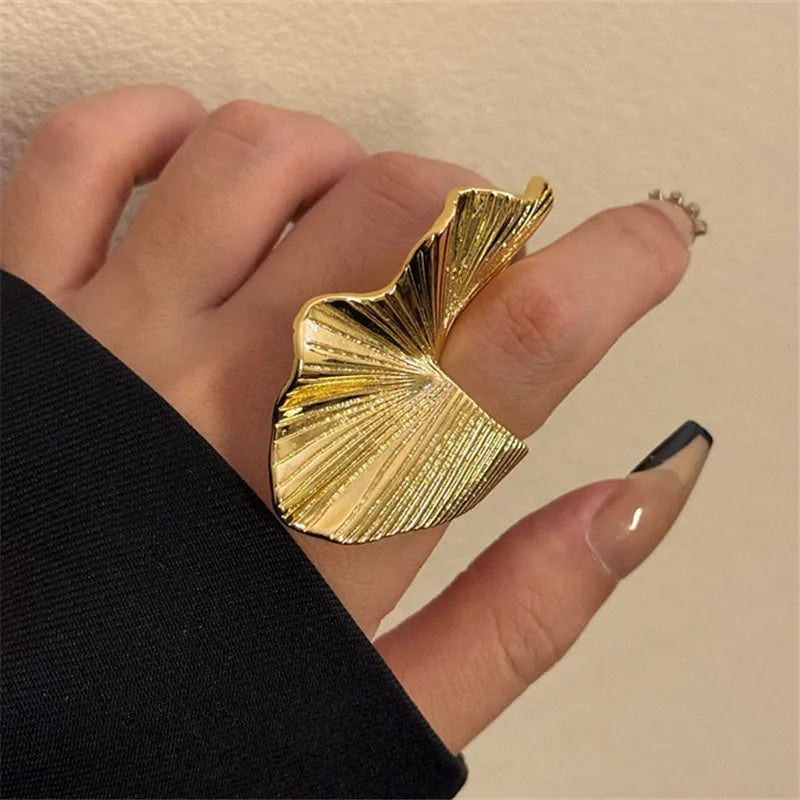 1sets Fashion retro gem metal ring geometric simple personality exquisite irregular opening women jewelry accessories