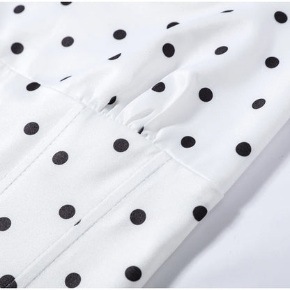 Fashion Polka Dot Two-pieces 7-inch Pants Sets Women's Slim Halter Waist-cinching Tops Hip-wrap Pant 2026 New Ladies Solid Suit