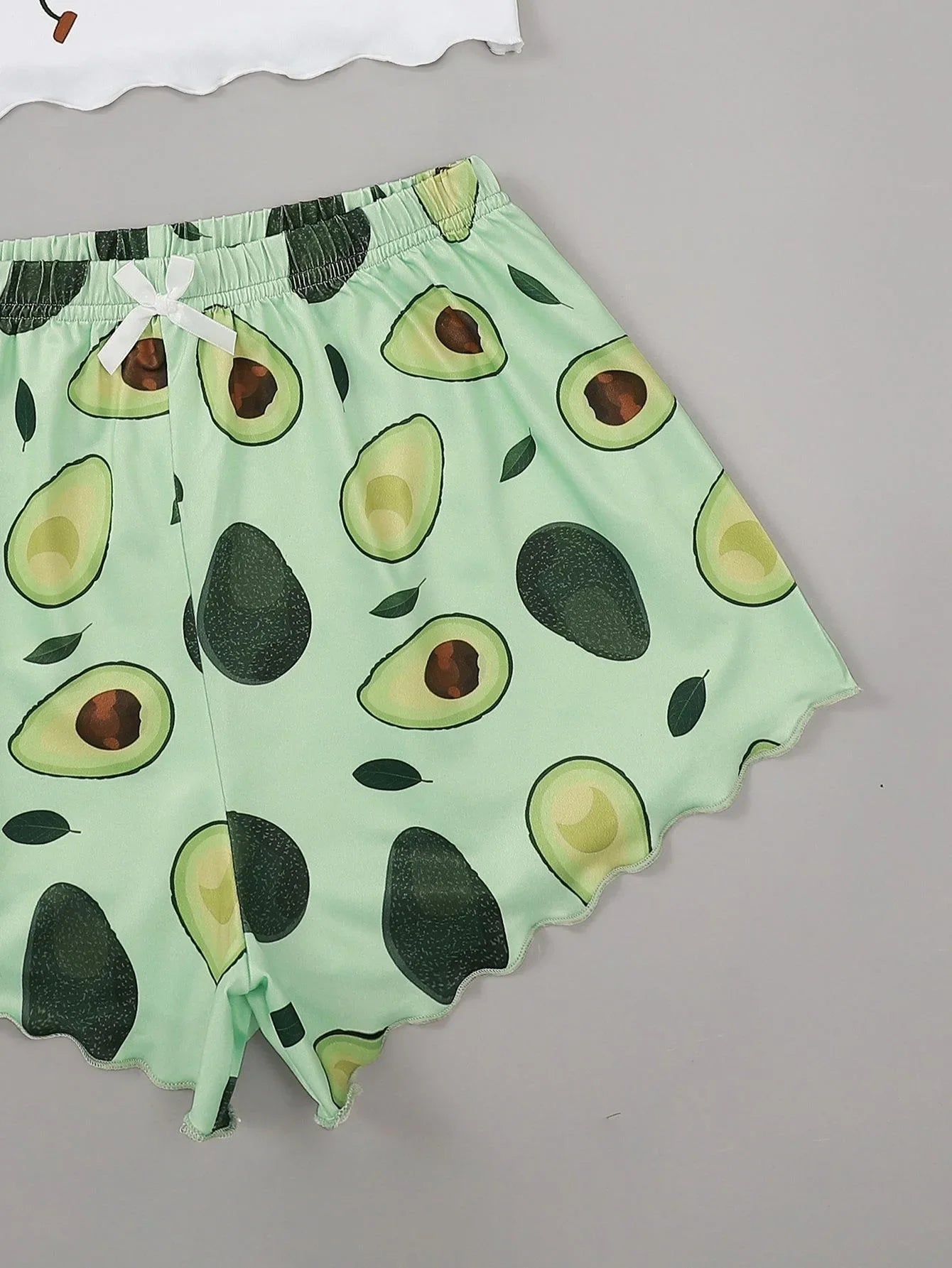 Avocado Print Camisole with Shorts Pajamas Set