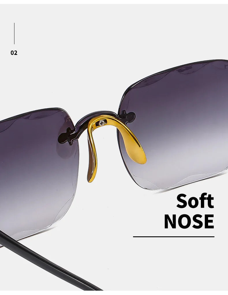 Rimless Square Sunglasses