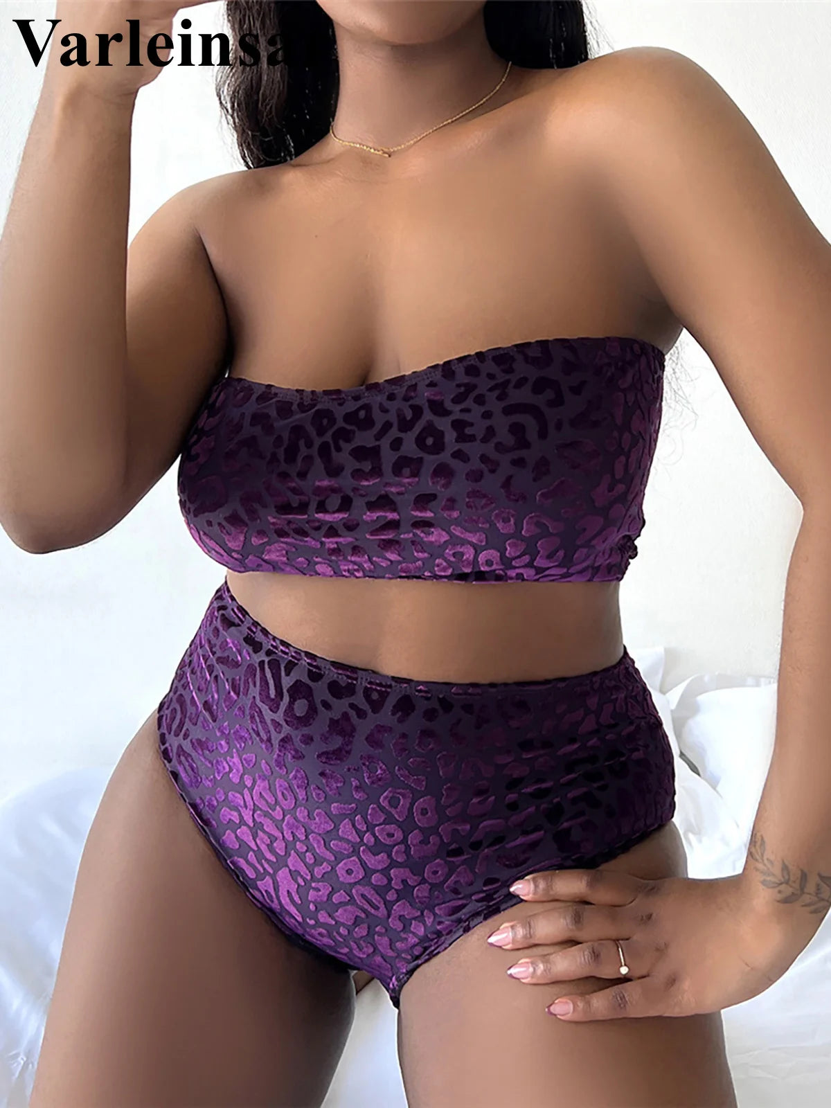 0XL - 4XL Leopard Bikini Large Size Swimwear plus Size Women Swimsuit Female Two-Pieces Bikini Set Bather Bathing Suit V3977
